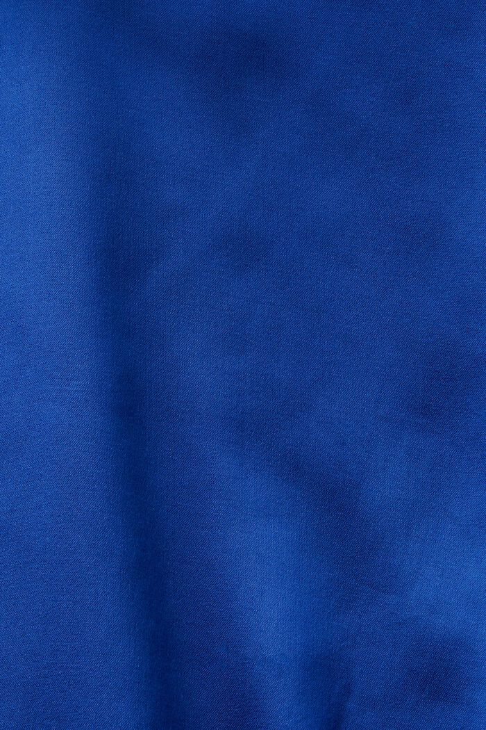 Blusa in raso a manica lunga, BRIGHT BLUE, detail image number 6