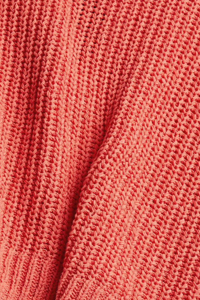 Pullover in misto cotone, CORAL, detail image number 1