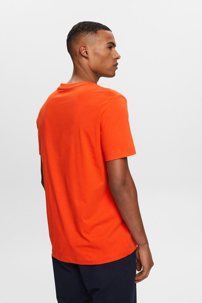 T-shirt in jersey con stampa, 100% cotone, BRIGHT ORANGE, detail image number 3