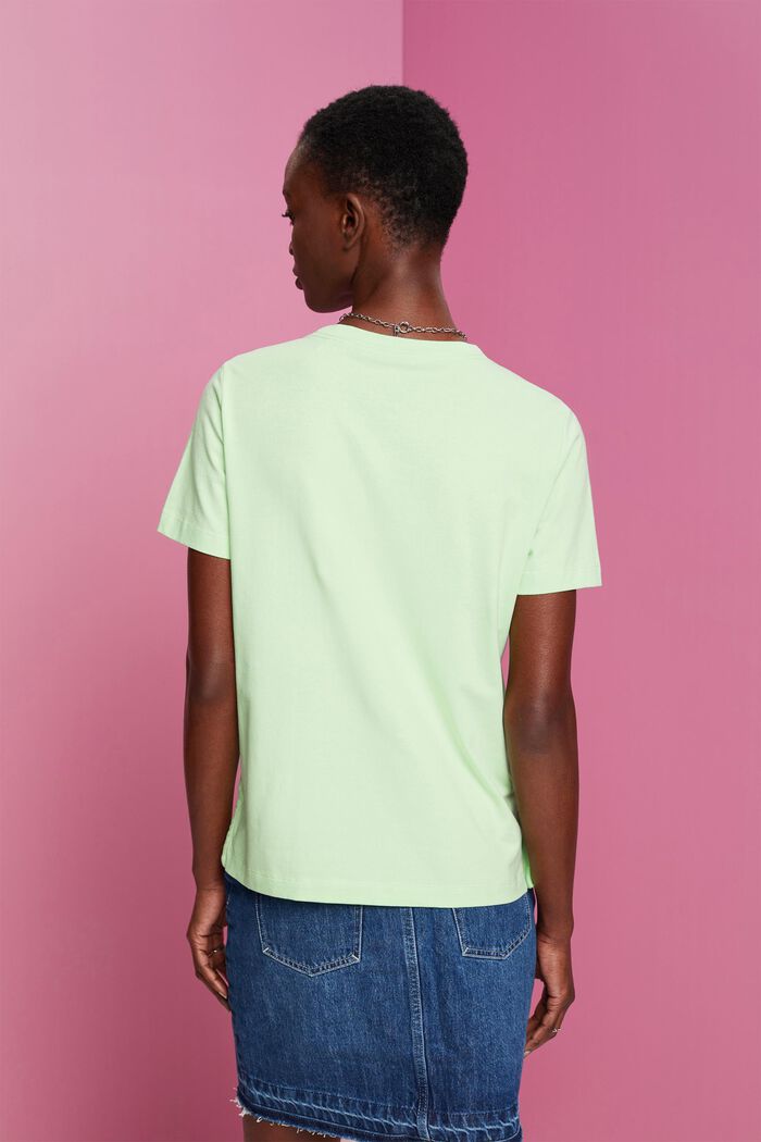 T-shirt in cotone misto, CITRUS GREEN, detail image number 3