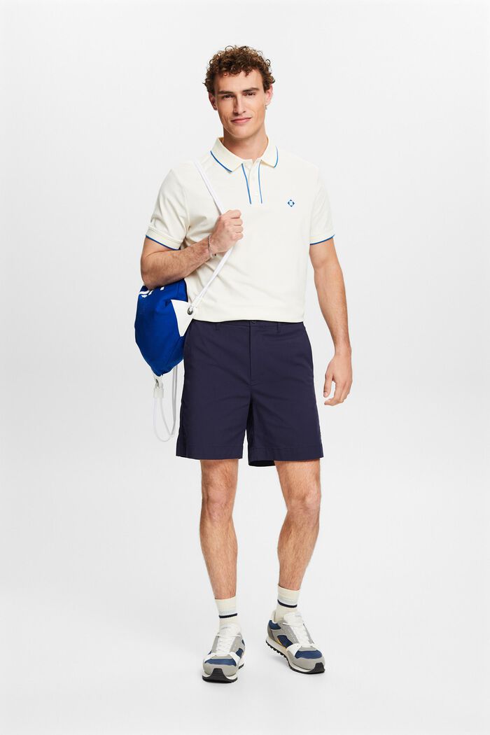 Shorts chino in twill elasticizzato, NAVY, detail image number 1