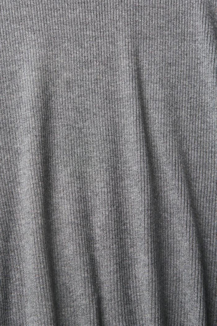 Pullover a coste, LENZING™ ECOVERO™, MEDIUM GREY, detail image number 1