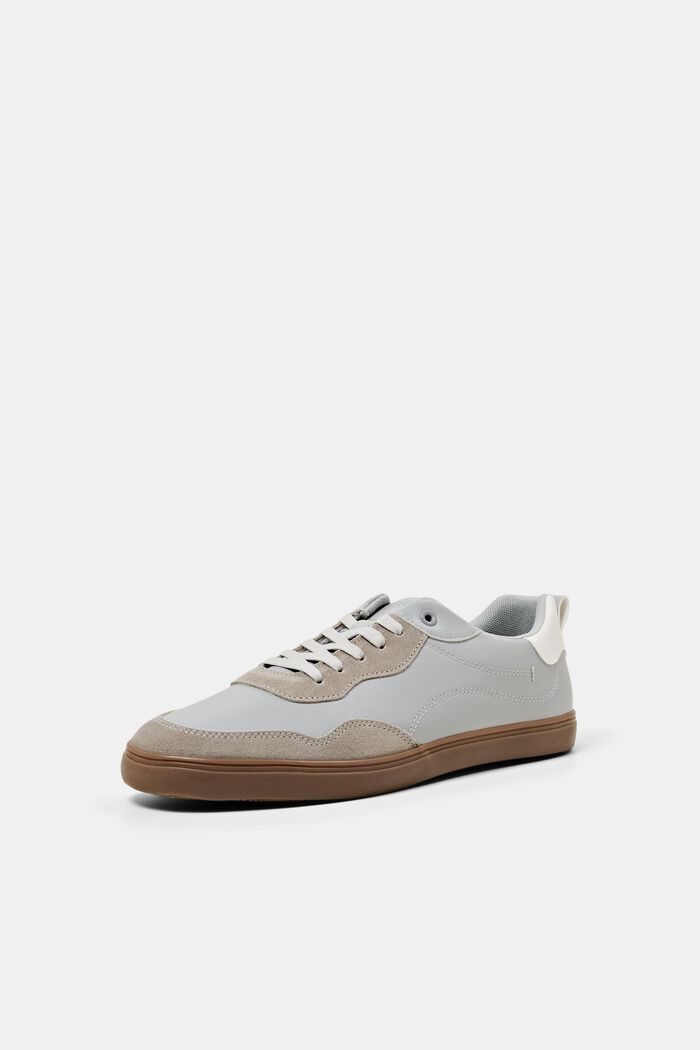 Sneakers in similpelle, LIGHT GREY, detail image number 2