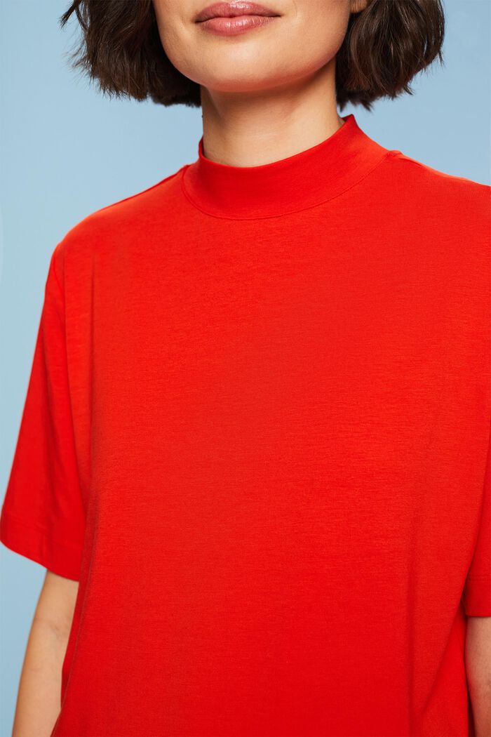 T-shirt in jersey con scollo ampio, RED, detail image number 2