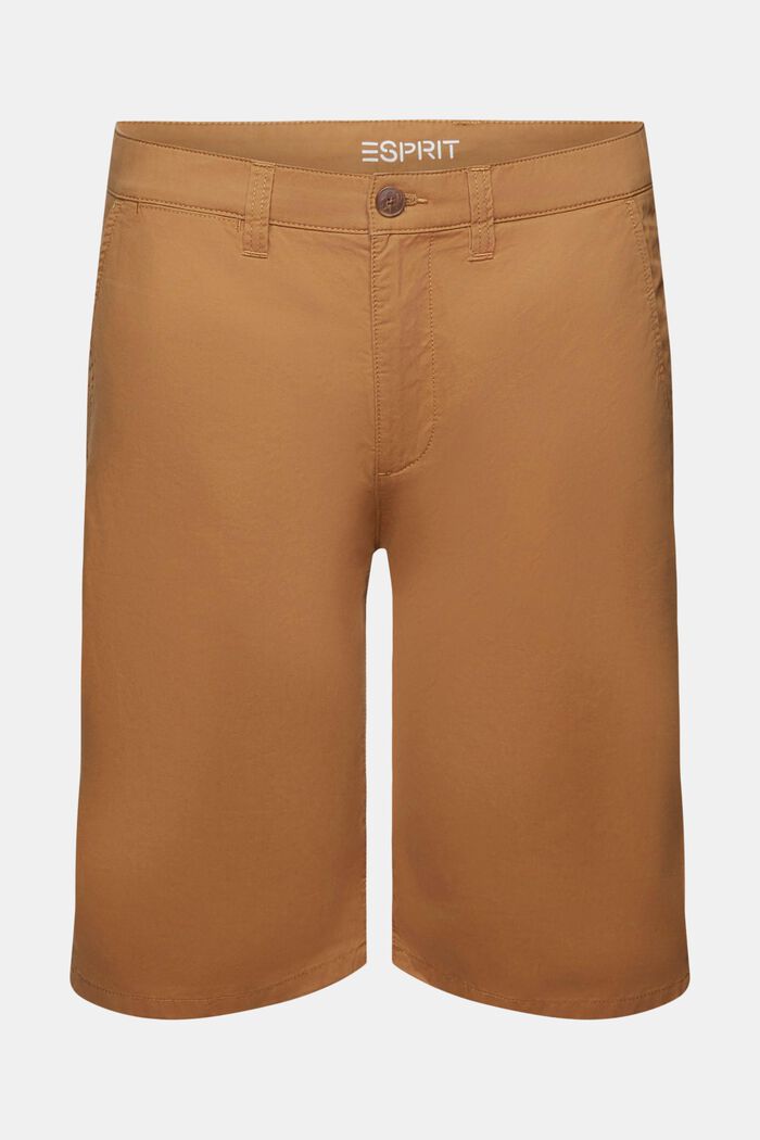 Pantaloncini stile chino in cotone sostenibile, CAMEL, detail image number 7