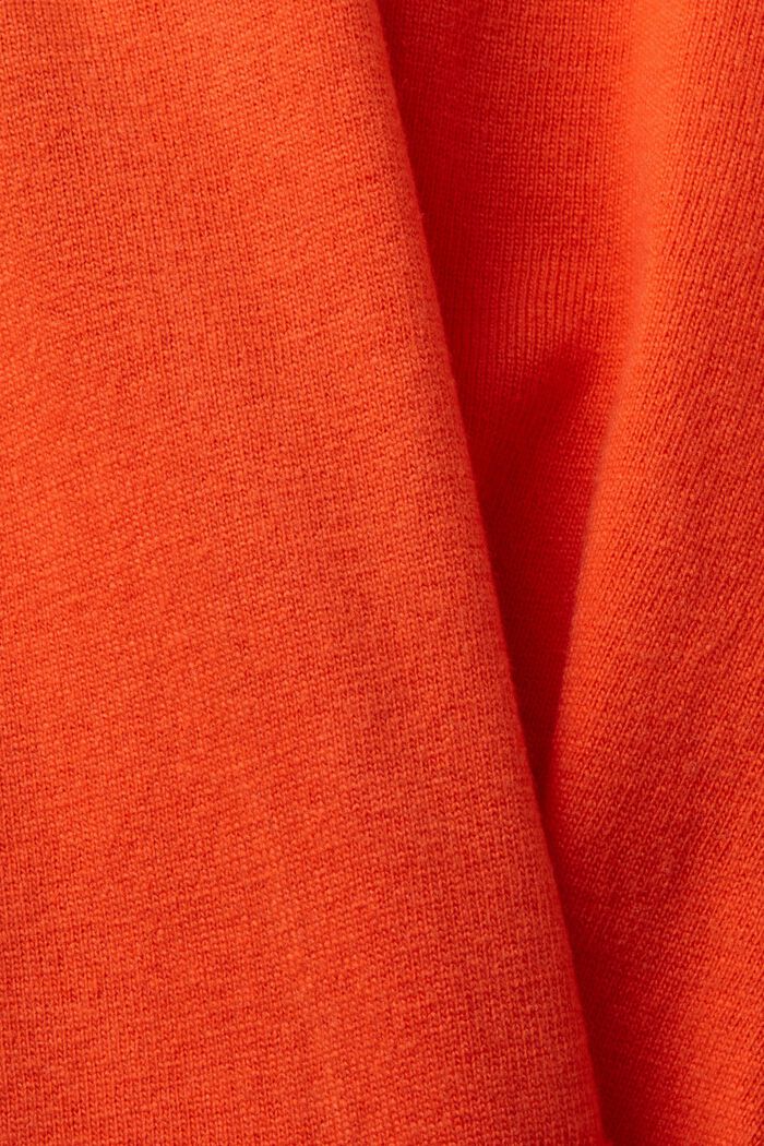 Cardigan con scollo a V, ORANGE RED, detail image number 4