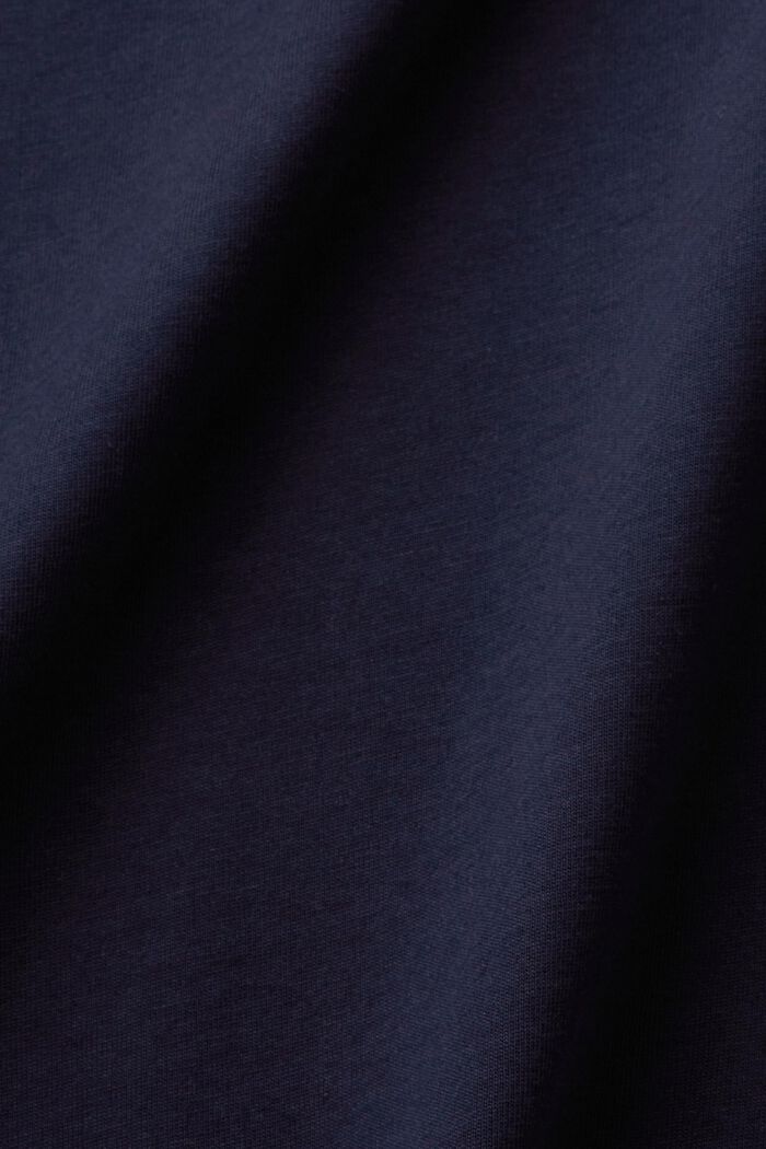 T-shirt girocollo in cotone, NAVY, detail image number 5
