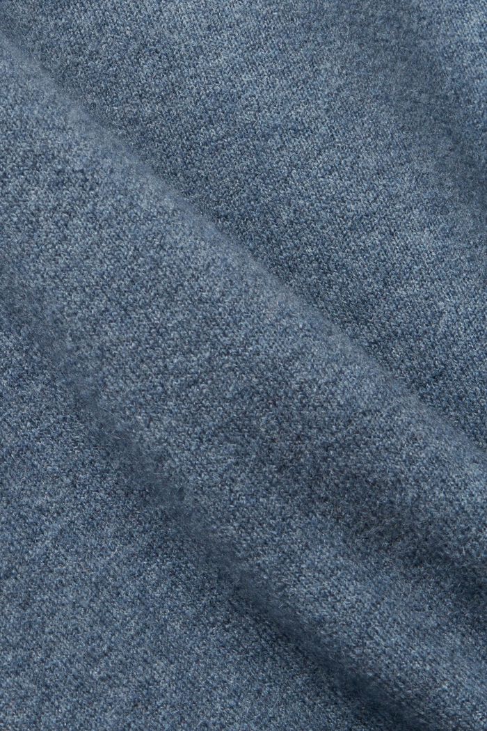 Pullover in maglia misto lana con collo a lupetto, GREY BLUE, detail image number 5