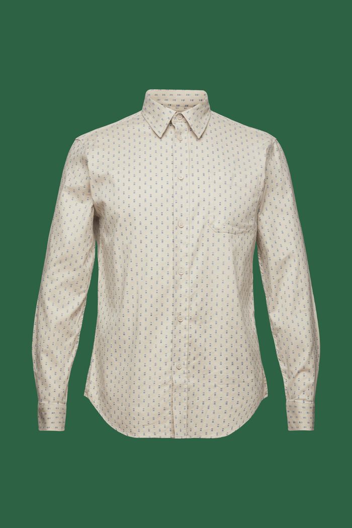 Camicia Slim Fit in twill a fantasia, PASTEL GREY, detail image number 6