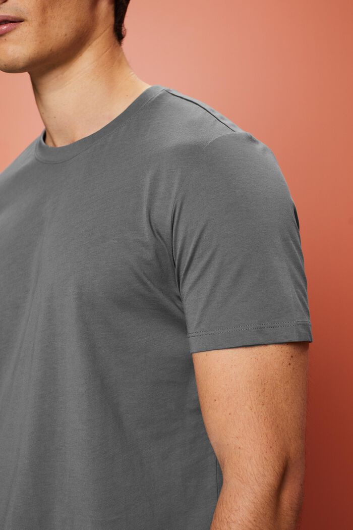 T-shirt in jersey, 100% cotone, DARK GREY, detail image number 2
