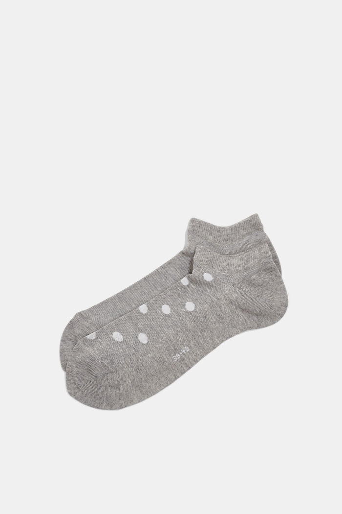 Calze da sneakers in confezione da 2, cotone biologico con struttura in mesh, LIGHT GREY, detail image number 0