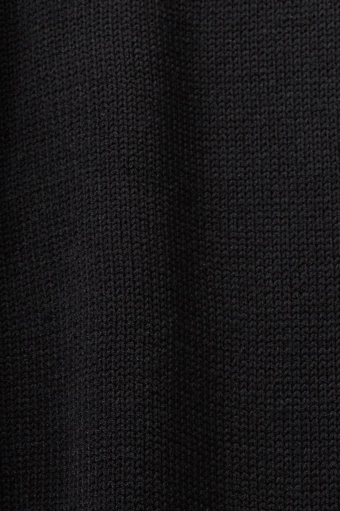 Abito in maglia con colletto stile polo, BLACK, detail image number 5
