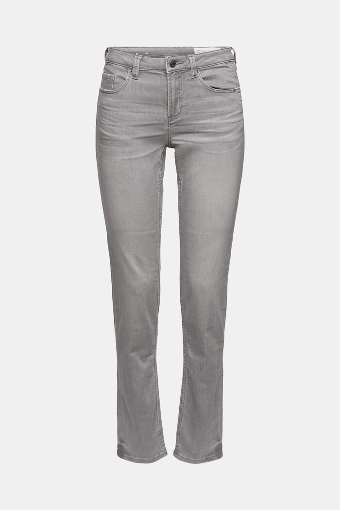 Jeans di misto cotone con comodo stretch, GREY MEDIUM WASHED, overview