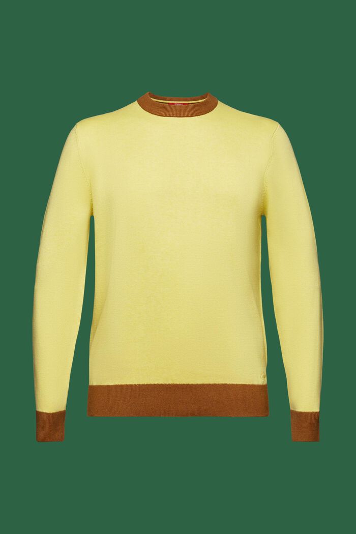 Pullover girocollo a maglia, BRIGHT YELLOW, detail image number 5