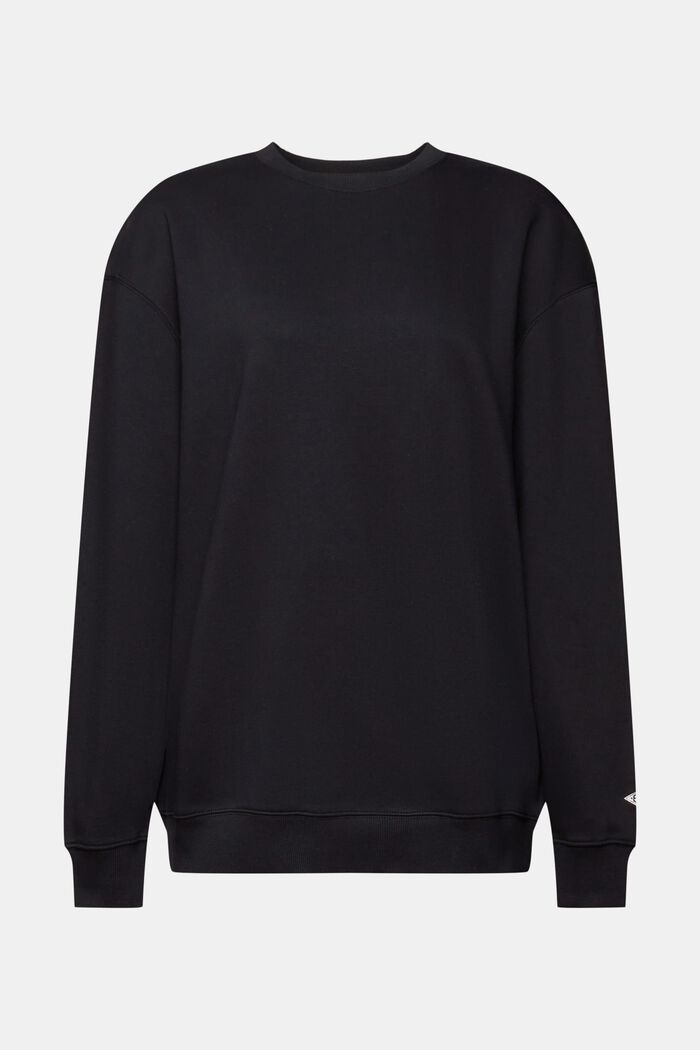Felpa pullover in misto cotone, BLACK, detail image number 6
