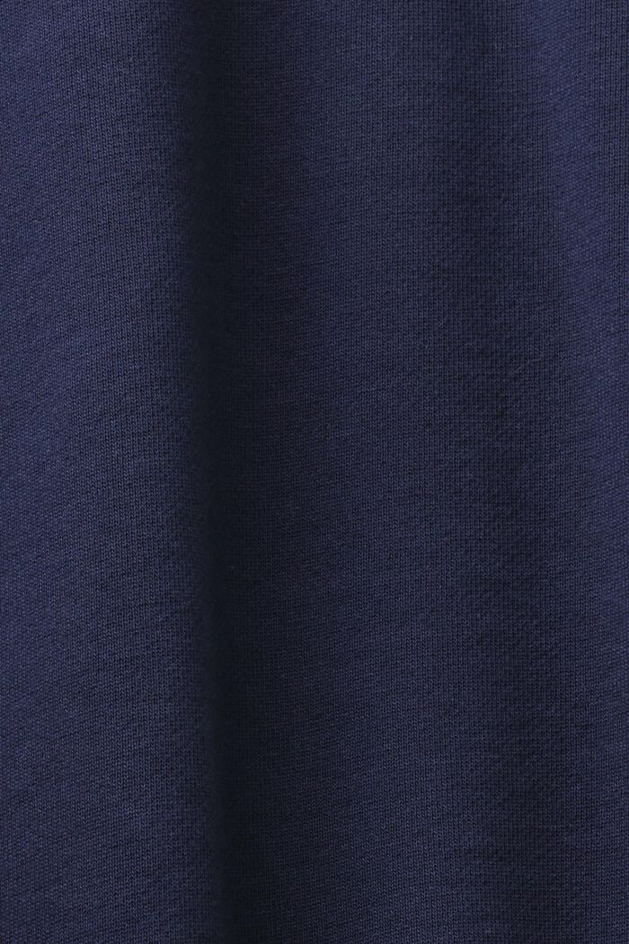 Felpa di cotone con cappuccio e logo, NAVY, detail image number 6