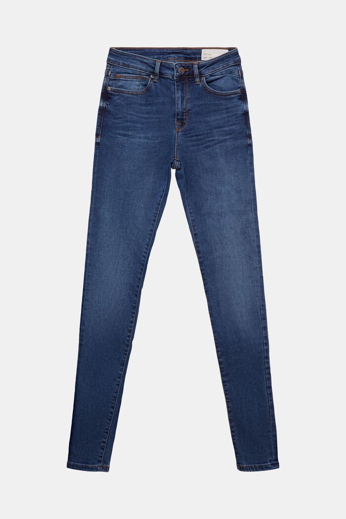 Jeans slavati con cotone biologico, BLUE MEDIUM WASHED, detail image number 7