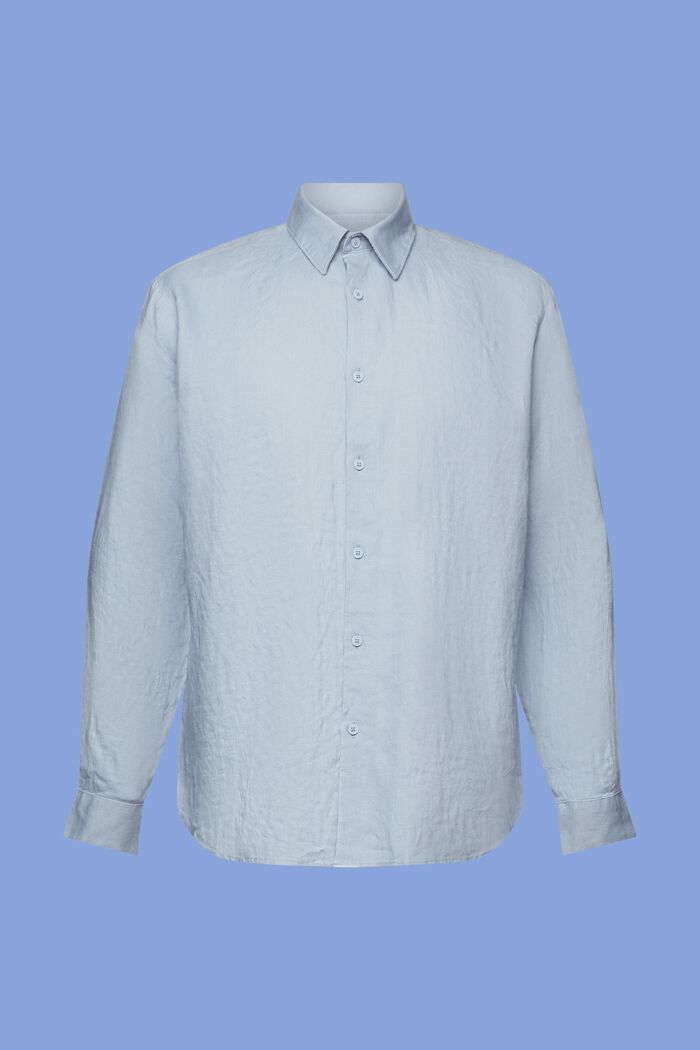 Camicia in lino, LIGHT BLUE LAVENDER, detail image number 6
