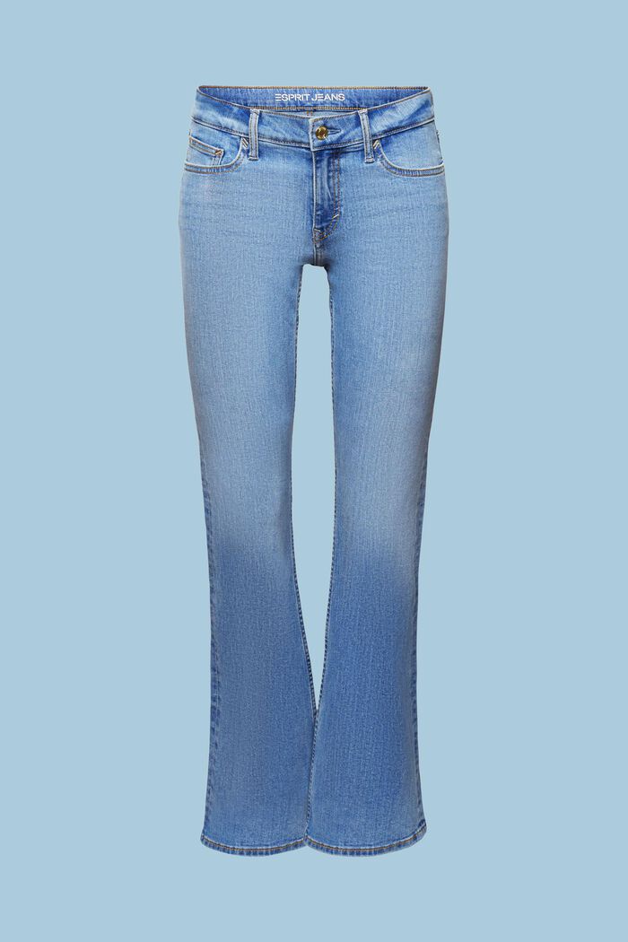 Jeans dal taglio bootcut a vita media, BLUE LIGHT WASHED, detail image number 6