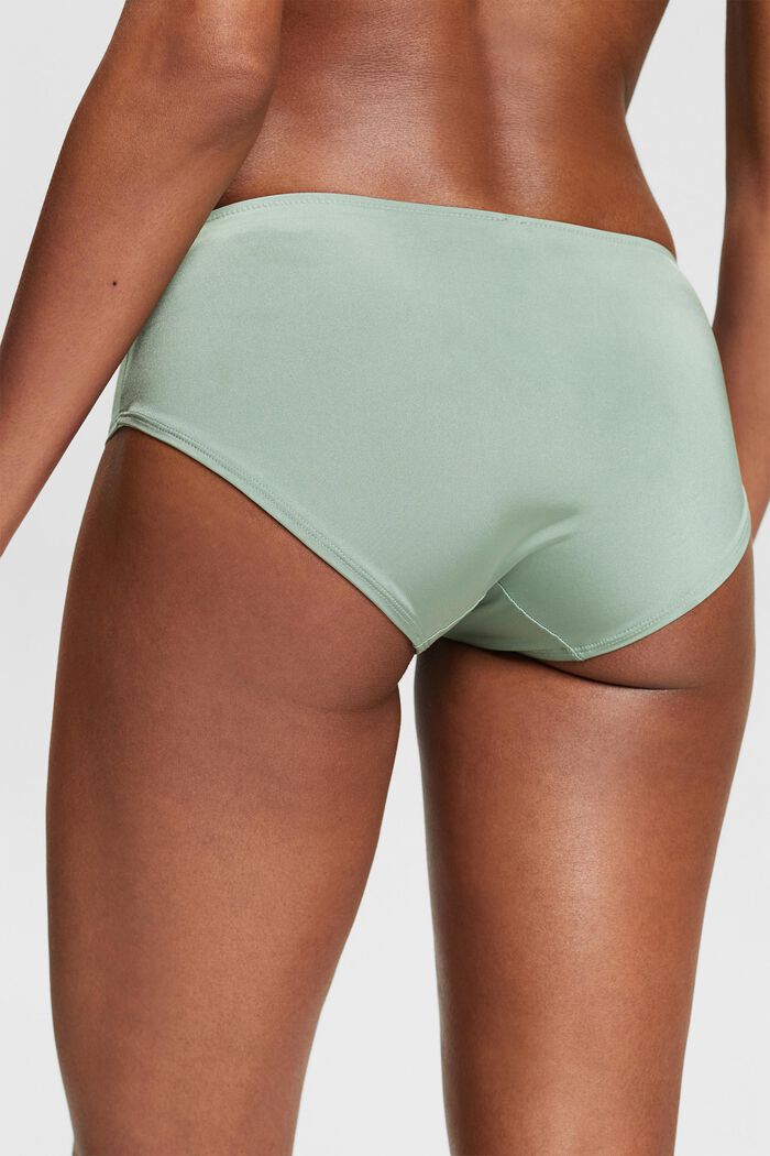 Culotte in microfibra con logo, DUSTY GREEN, detail image number 3