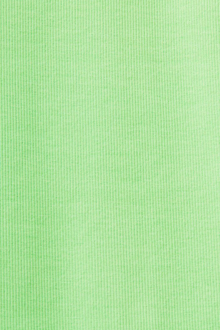 Canotta in jersey di cotone con logo, CITRUS GREEN, detail image number 5