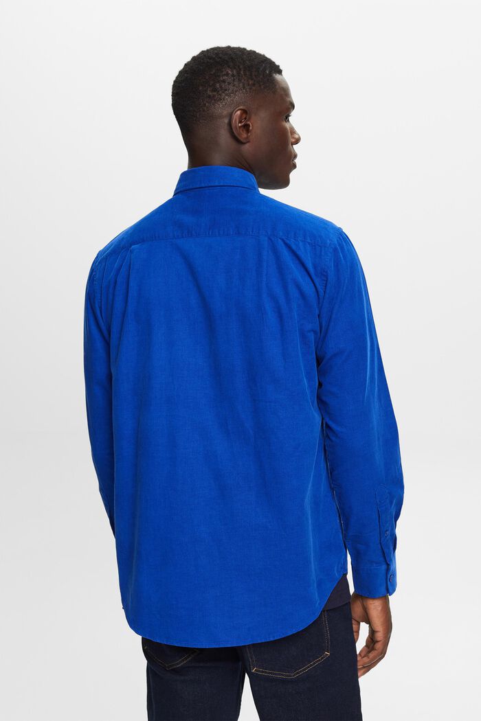 Camicia di velluto, 100% cotone, BRIGHT BLUE, detail image number 3