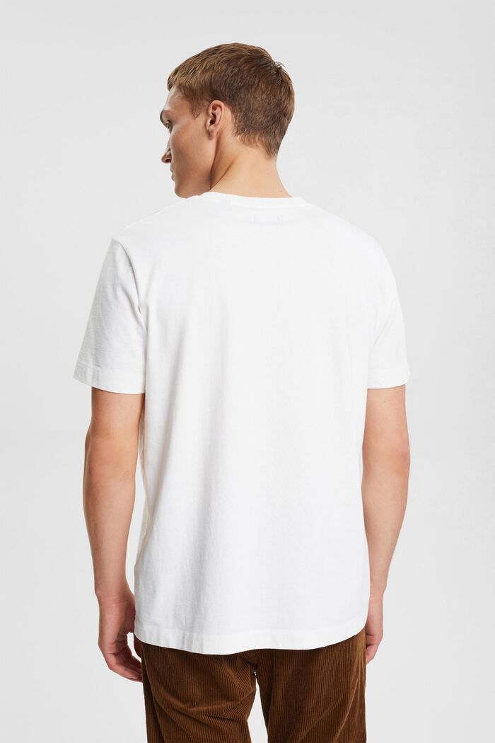 T-shirt in tinta unita, WHITE, detail image number 3