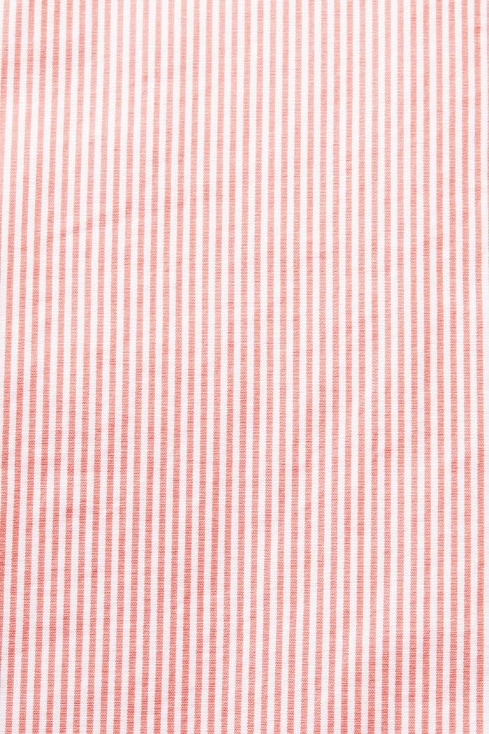 Camicia a righe in popeline di cotone, CORAL RED, detail image number 5