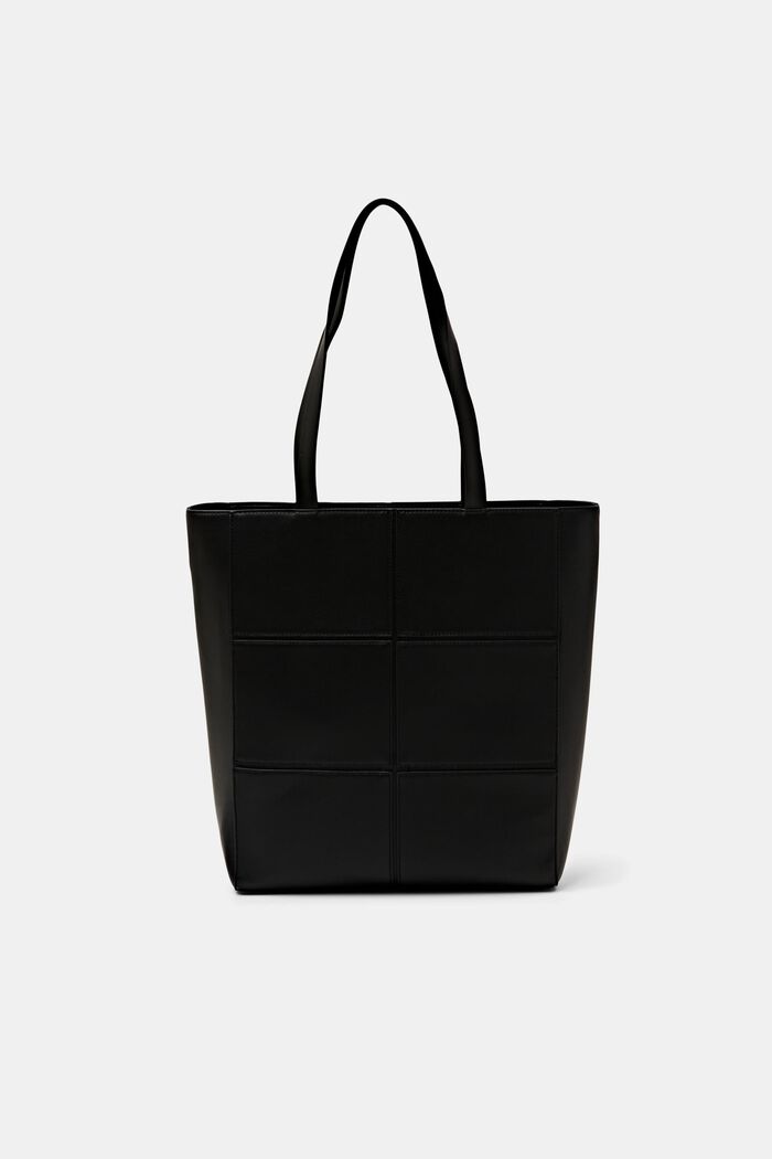 Tote Bag in similpelle, BLACK, detail image number 0