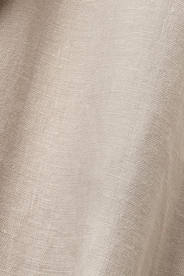 Pantaloni cropped in lino, LIGHT TAUPE, detail image number 5