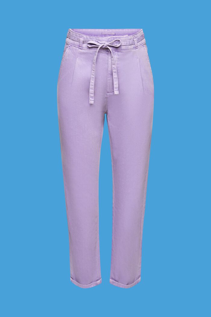 Pantaloni chino con cintura da annodare, VIOLET, detail image number 6