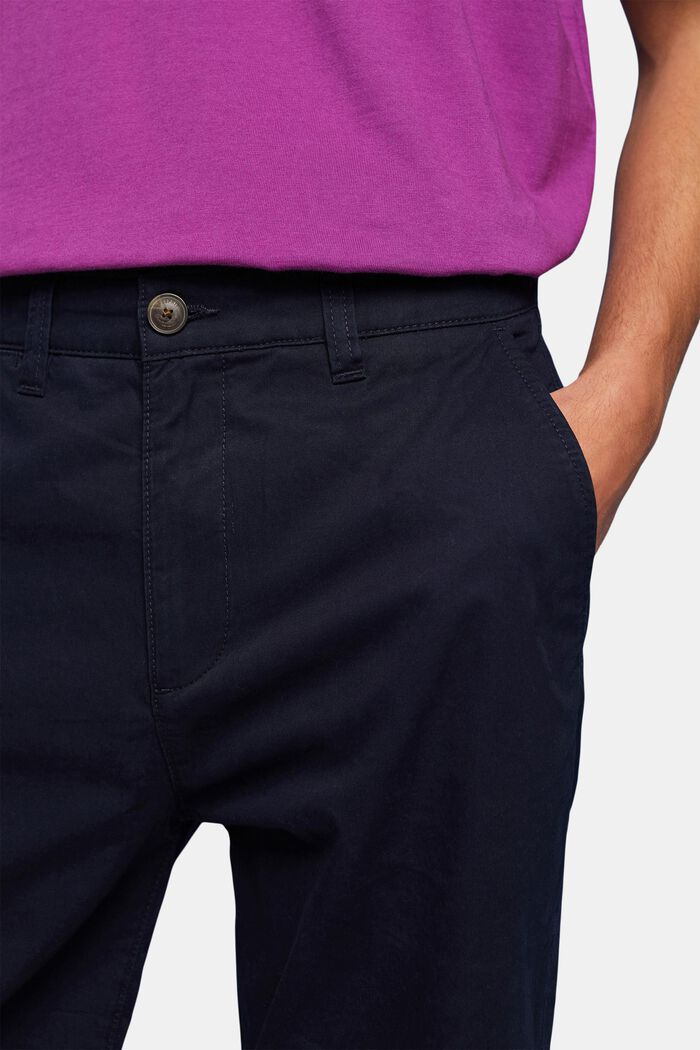 Pantaloncini stile chino in cotone sostenibile, NAVY, detail image number 2