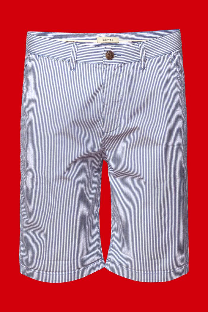 Pantaloncini chino a righe, 100% cotone, BLUE, detail image number 8
