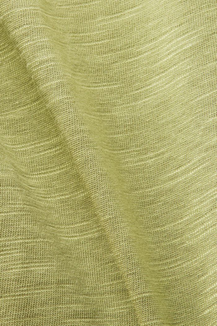 T-shirt di cotone con maniche traforate, PISTACHIO GREEN, detail image number 5