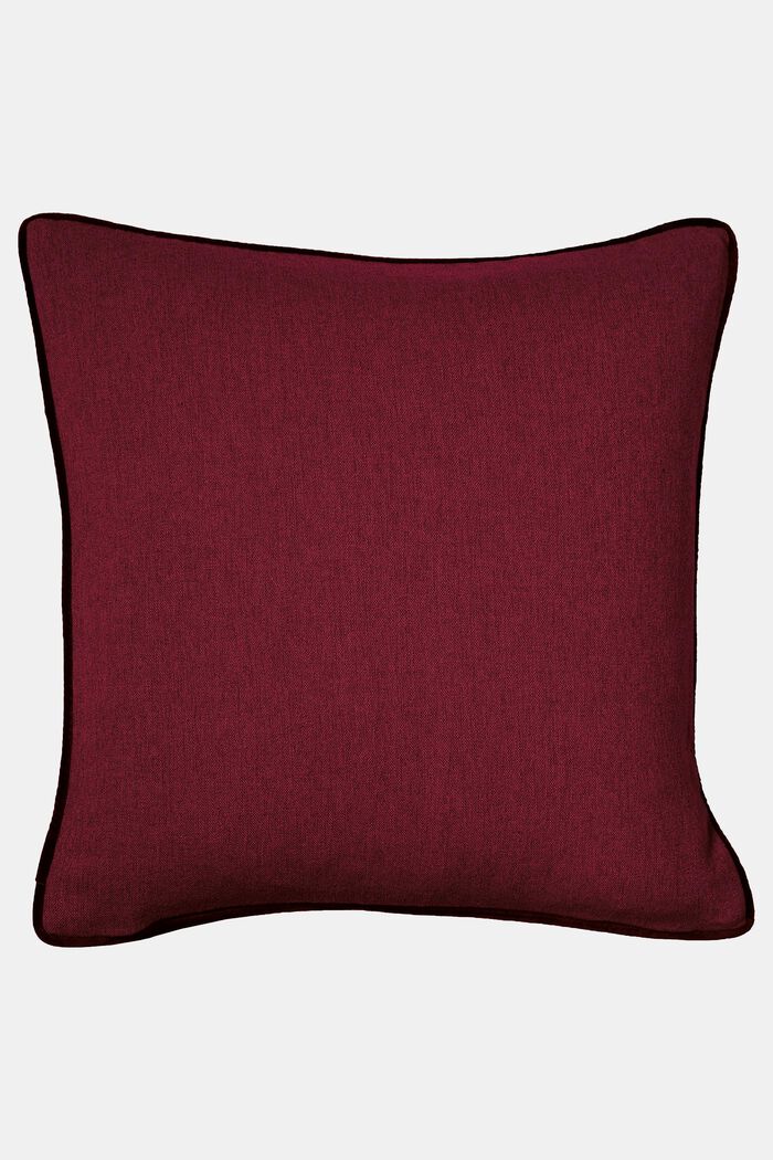 Fodera decorativa per cuscino con cordoncino in velluto, DARK RED, detail image number 2