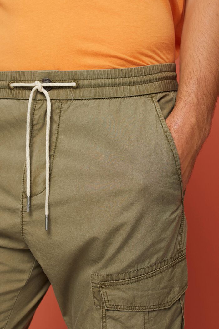 Pantaloni cargo, 100% cotone, OLIVE, detail image number 2
