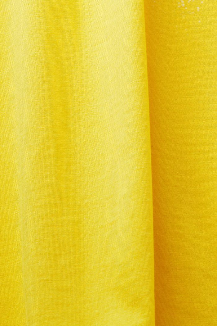 T-shirt in cotone con stampa grafica, YELLOW, detail image number 4