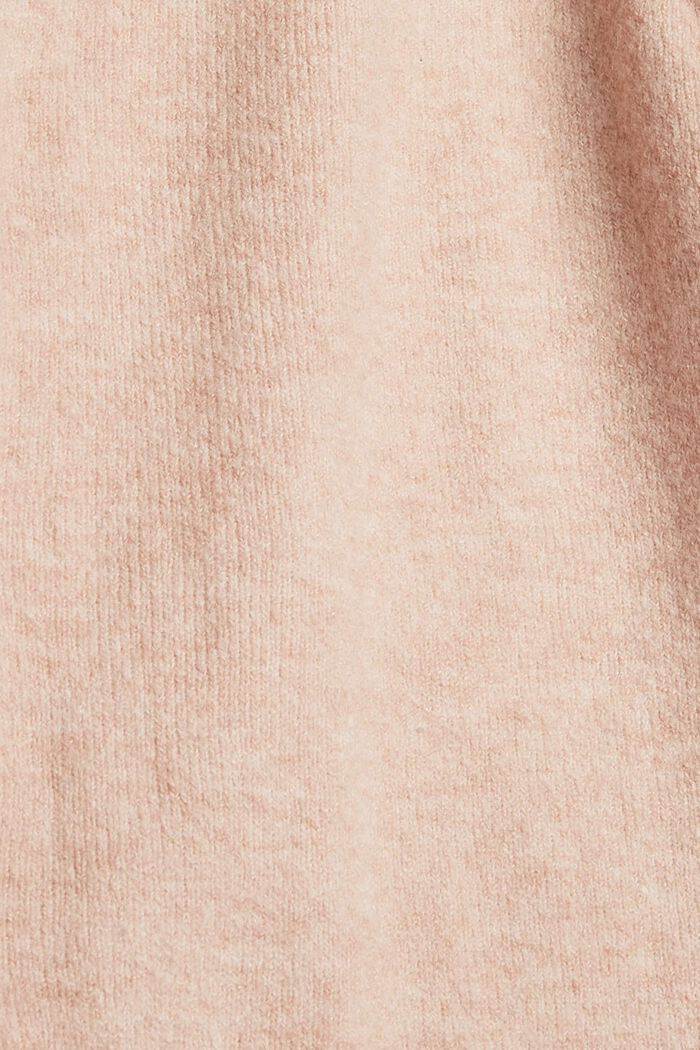Cardigan morbido a maglia con lana, PASTEL PINK, detail image number 4