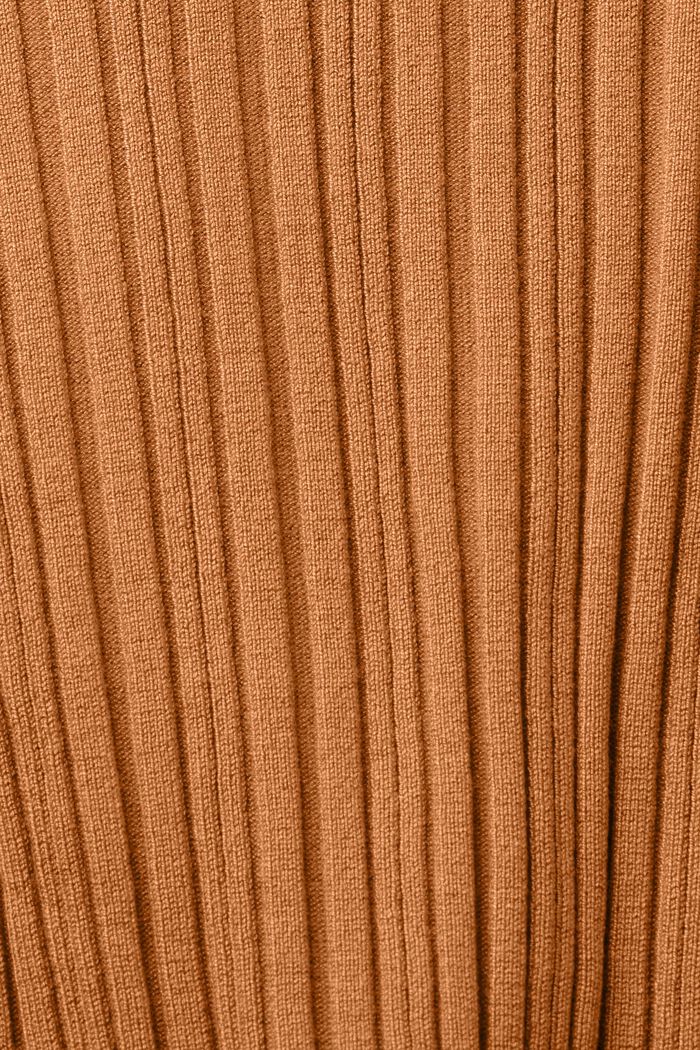 Top a polo in maglia con bottoni, CARAMEL, detail image number 5