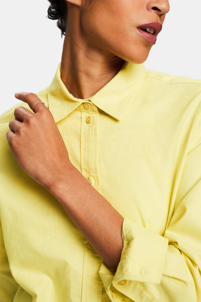 Camicia blusata Oxford, LIME YELLOW, detail image number 3