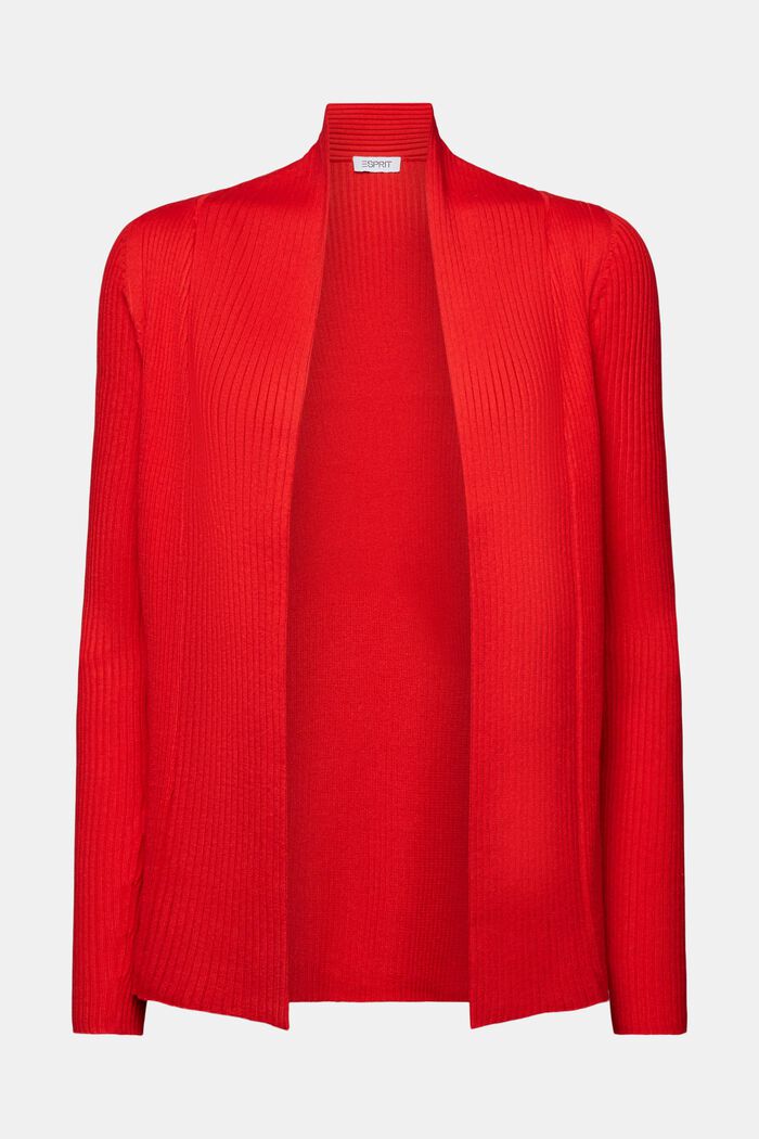 Cardigan in maglia a coste, RED, detail image number 5