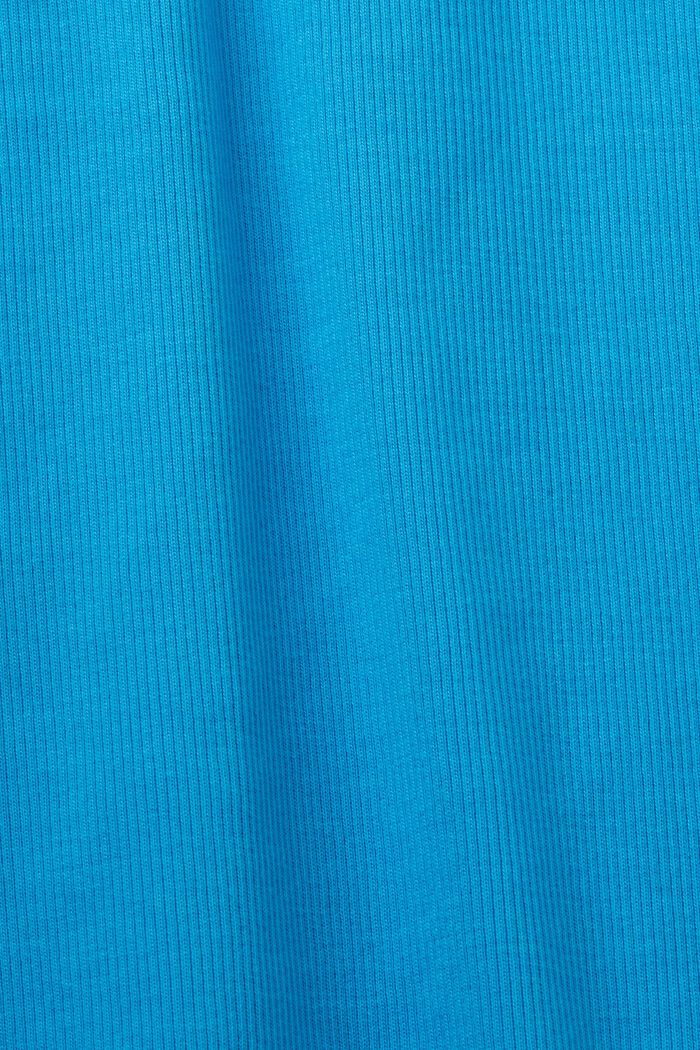 Canotta in jersey a coste, cotone elasticizzato, BLUE, detail image number 5