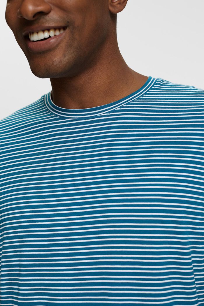 T-shirt in jersey, 100% cotone, PETROL BLUE, detail image number 0