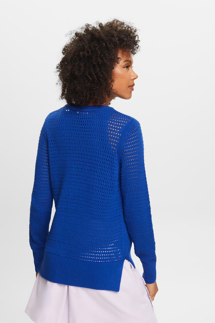Pullover in mesh, BRIGHT BLUE, detail image number 2