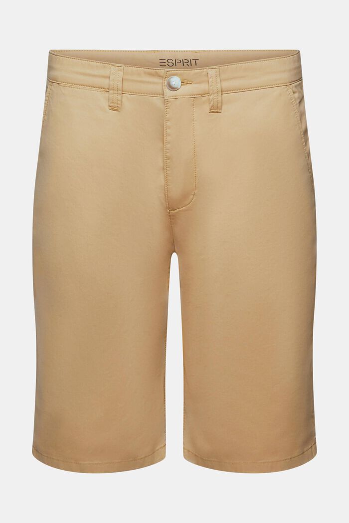 Pantaloncini stile chino in cotone sostenibile, LIGHT BEIGE, detail image number 6