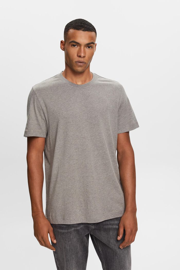 T-shirt girocollo, 100% cotone, GUNMETAL, detail image number 0