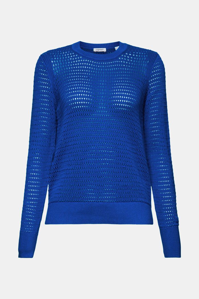 Pullover in mesh, BRIGHT BLUE, detail image number 6