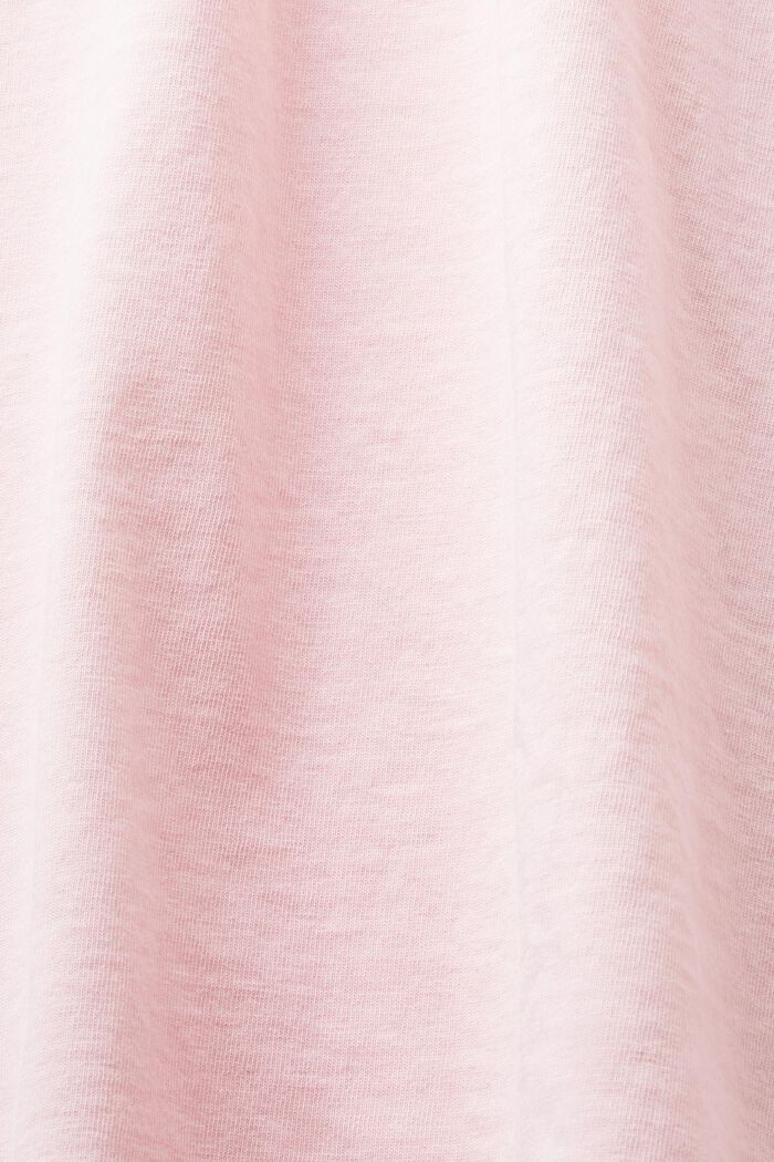 T-shirt in jersey di cotone con logo, PASTEL PINK, detail image number 4