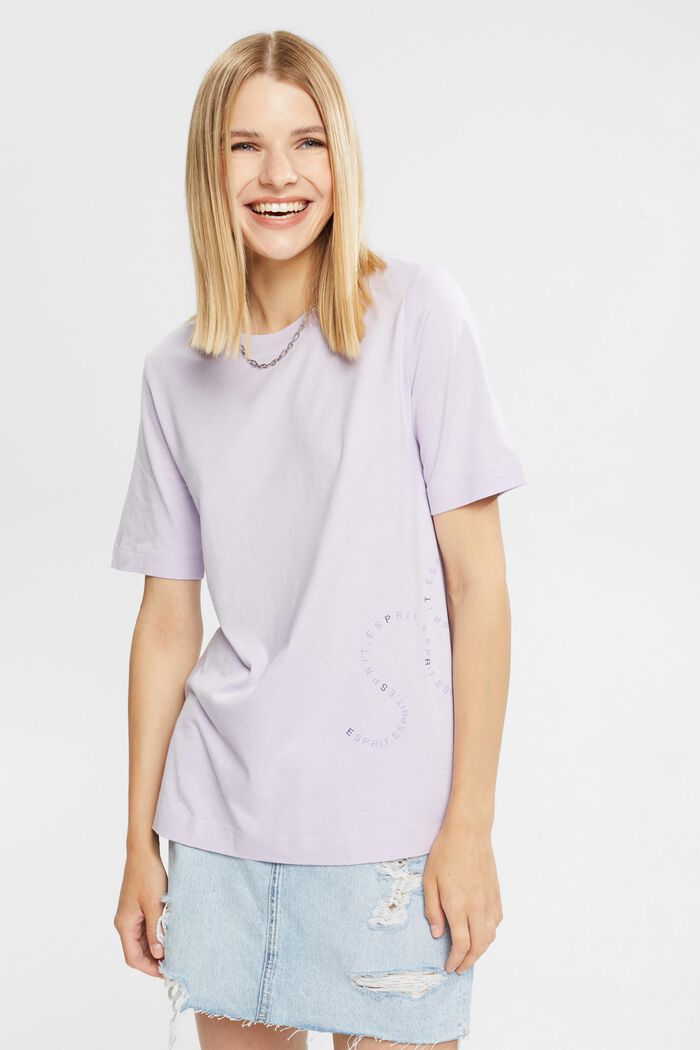 Con TENCEL™: t-shirt con stampa, LILAC, overview
