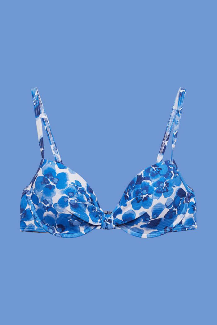 Riciclato: top bikini imbottito con ferretto, BLUE, detail image number 4